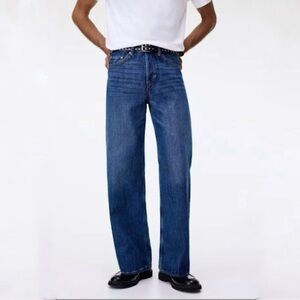 H&M Men’s Straight Loose Fit Dark Wash Blue Jeans 30x32
